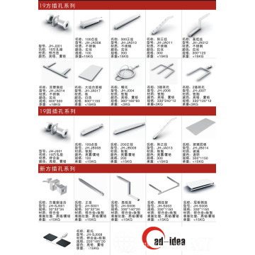 Slat Accesorios de Sistema Slatwall Accesorios Hook Shopping Fitting